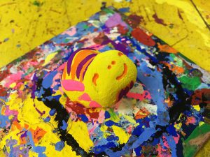 むら咲むらのシーサー絵付け体験その１