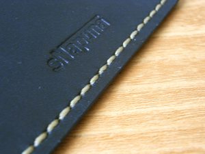 ビニモ0番糸を5mmピッチで縫ったステッチの画像。②