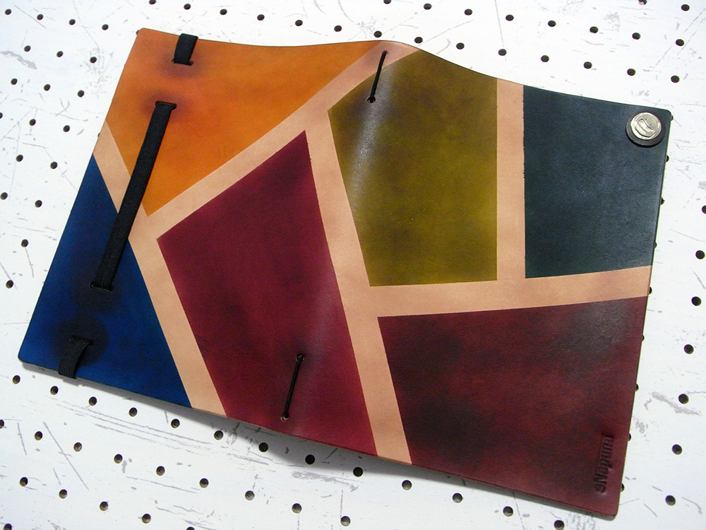 A5シンプルノートカバー(カラー)使用前003:ダークグリーン、ボルドー、モスグリーン、レッド、オレンジ、ブルーの6色です